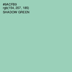 #9ACFB9 - Shadow Green Color Image